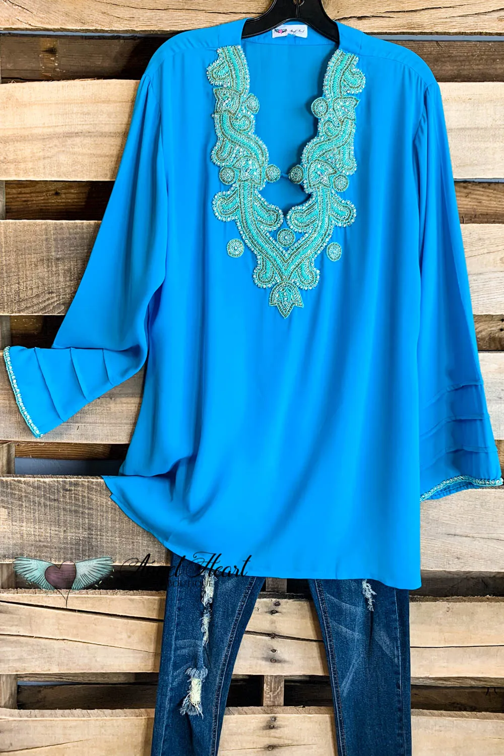 AHB EXCLUSIVE: Arabian Nights Blouse - Turquoise