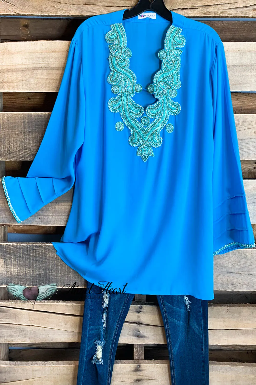 AHB EXCLUSIVE: Arabian Nights Blouse - Turquoise