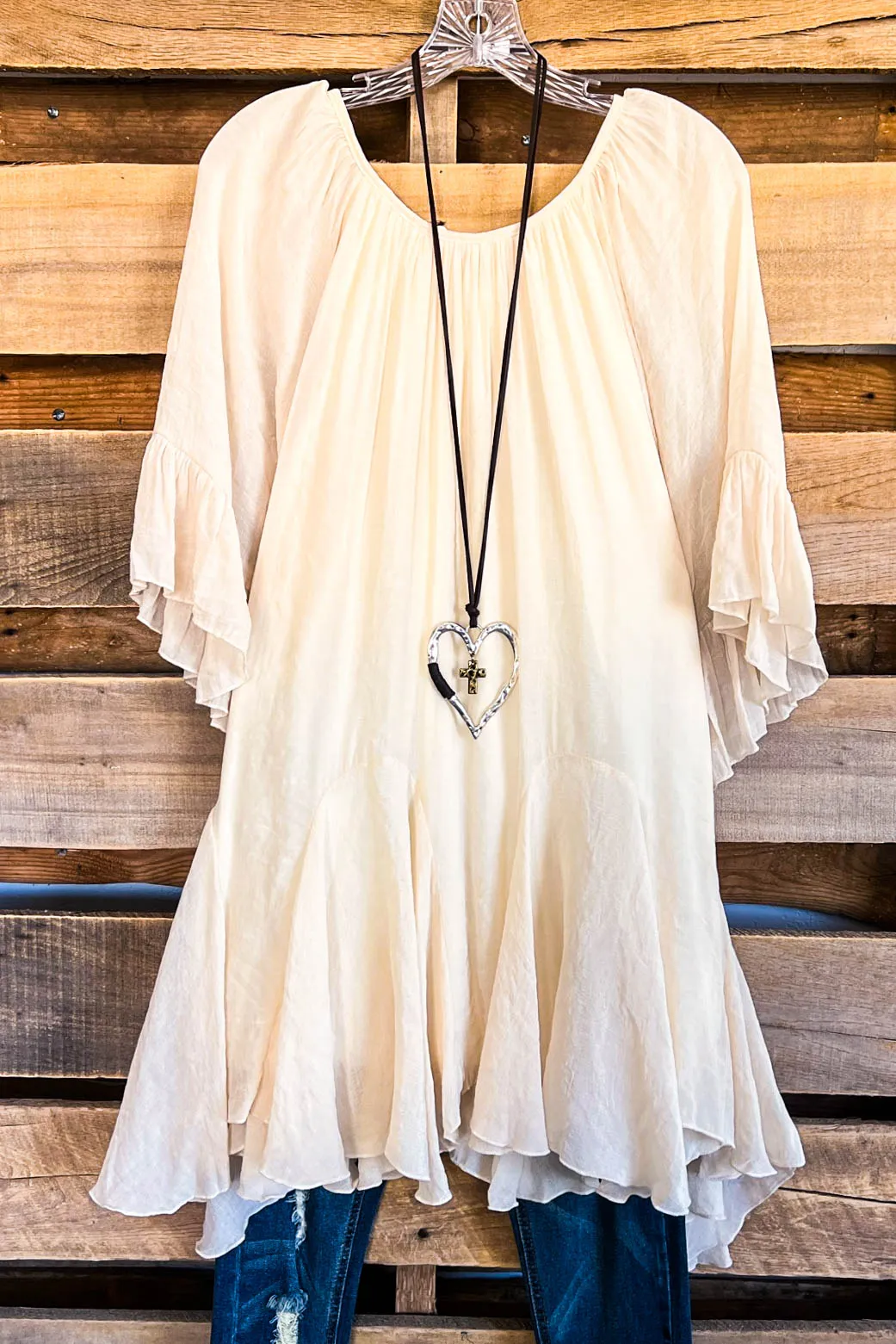 AHB EXCLUSIVE: The It Girl Oversized Loose Fitting Tunic - Beige