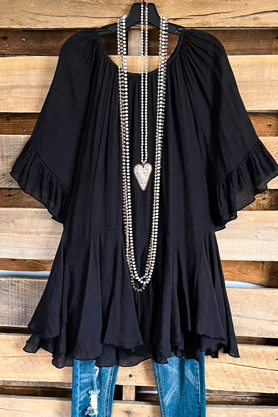 AHB EXCLUSIVE: The It Girl Oversized Loose Fitting Tunic - Black