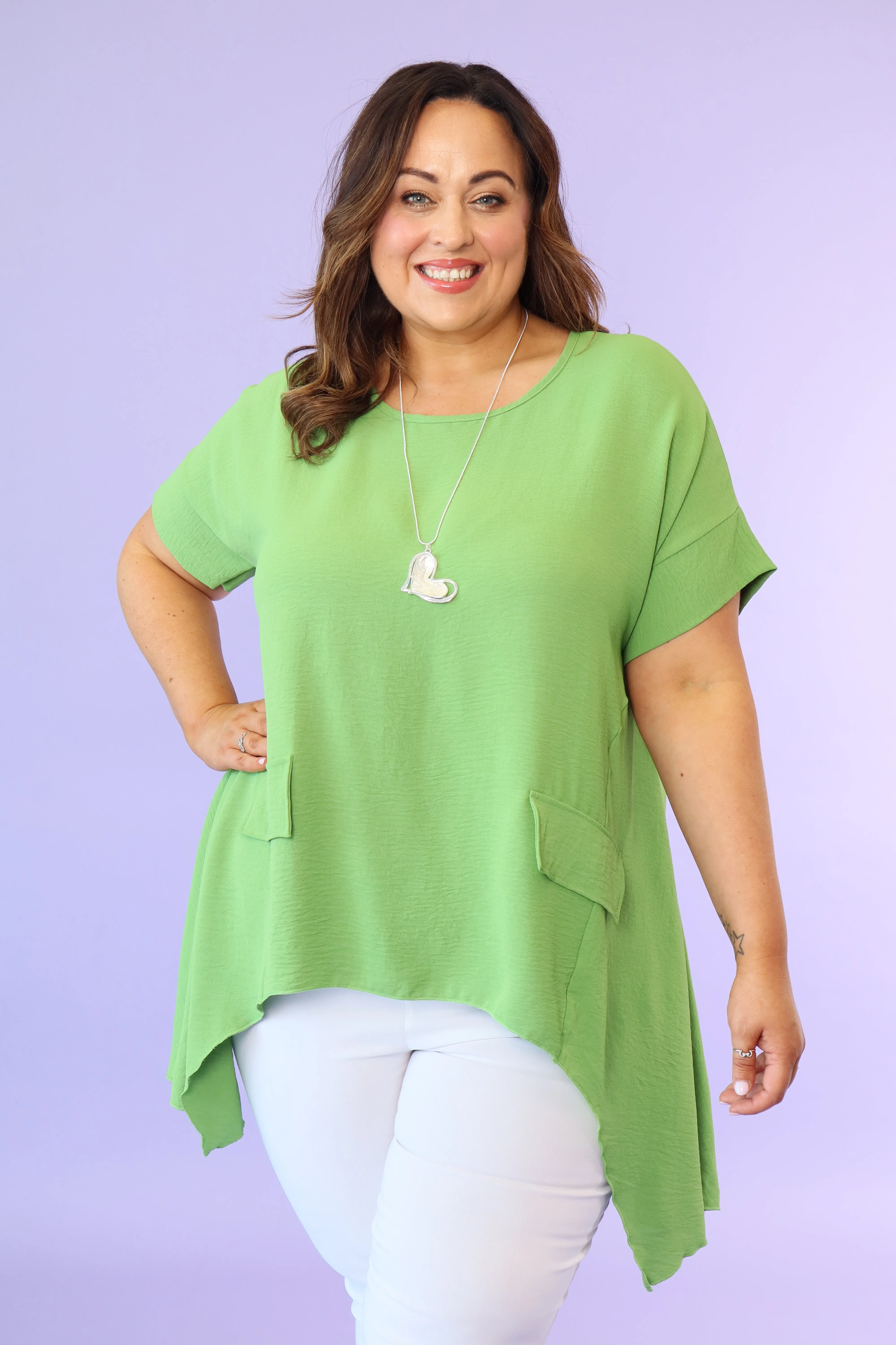 Aoife Tunic Blouse in Green