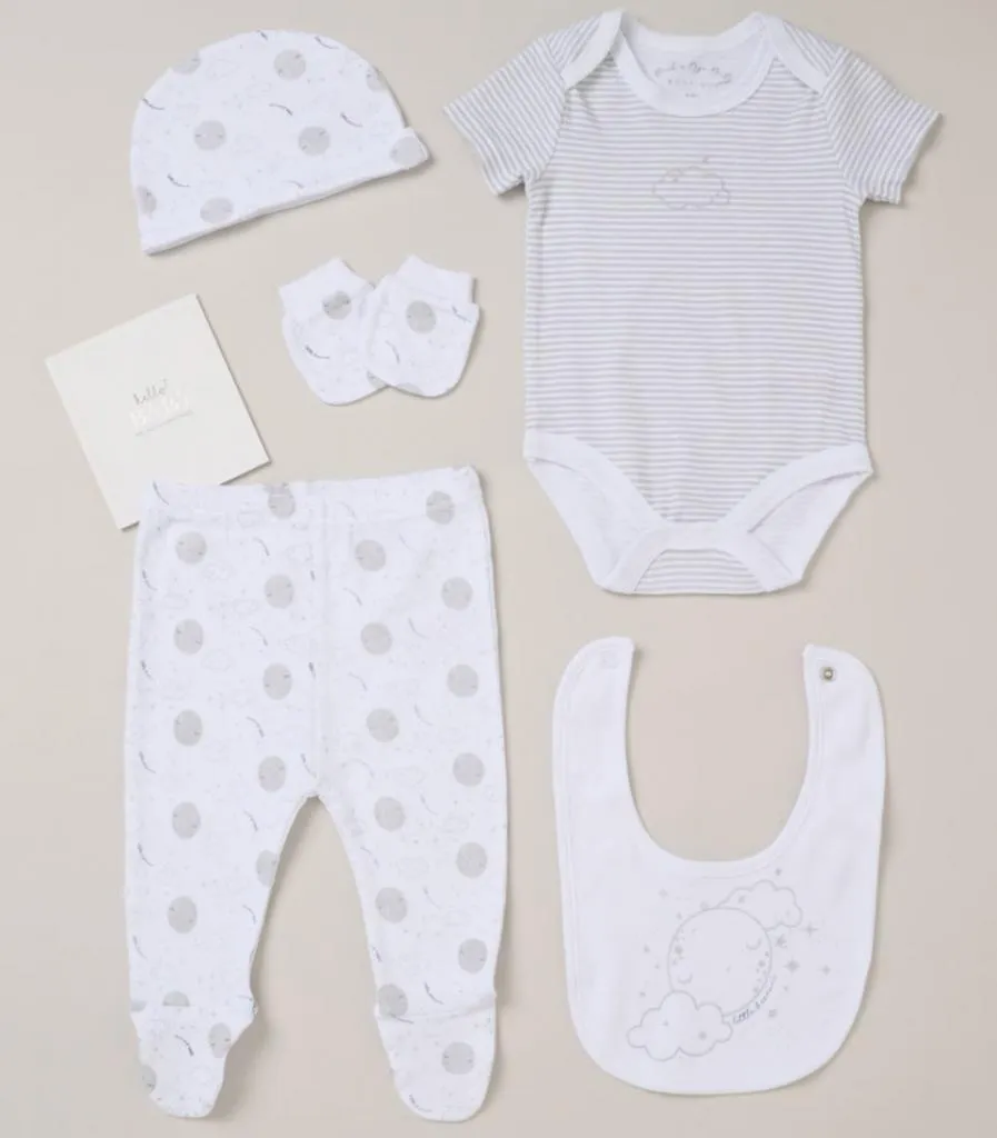 Baby Clothing Unisex Set 'Moon' with Book