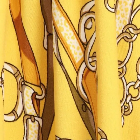 BELTS & CHAINS Yellow Tunic Top