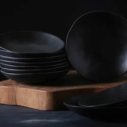 Bio 10.4" Bio Matte Black Dinner Plate Set