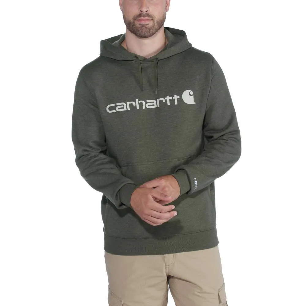 Carhartt&#x20;103873&#x20;Delmont&#x20;Graphic&#x20;Hooded&#x20;Sweatshirt&#x20;-&#x20;Moss&#x20;Heather