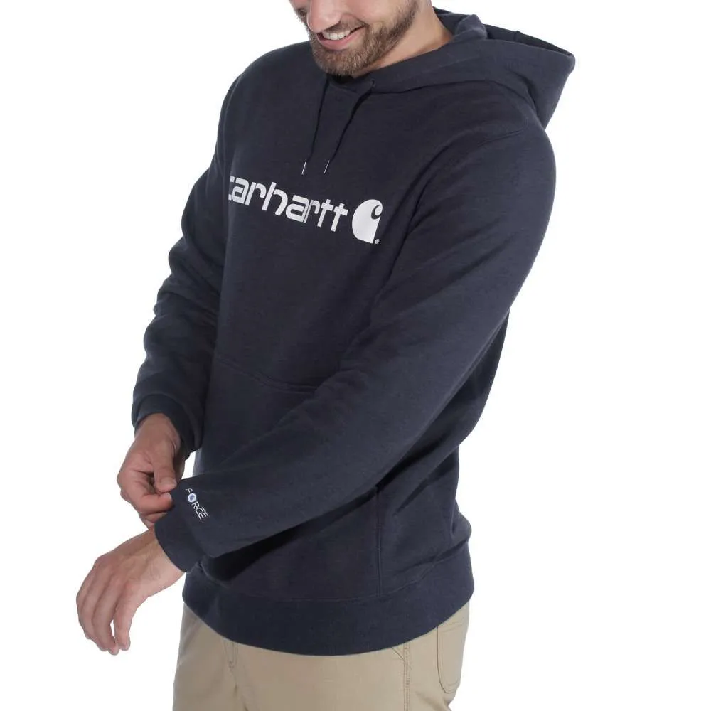 Carhartt&#x20;103873&#x20;Delmont&#x20;Graphic&#x20;Hooded&#x20;Sweatshirt&#x20;-&#x20;Navy&#x20;Heather