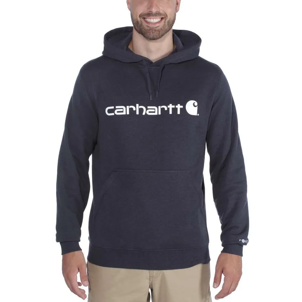 Carhartt&#x20;103873&#x20;Delmont&#x20;Graphic&#x20;Hooded&#x20;Sweatshirt&#x20;-&#x20;Navy&#x20;Heather