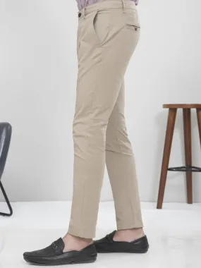 CASUAL PANT SLIM FIT LIGHT BROWN