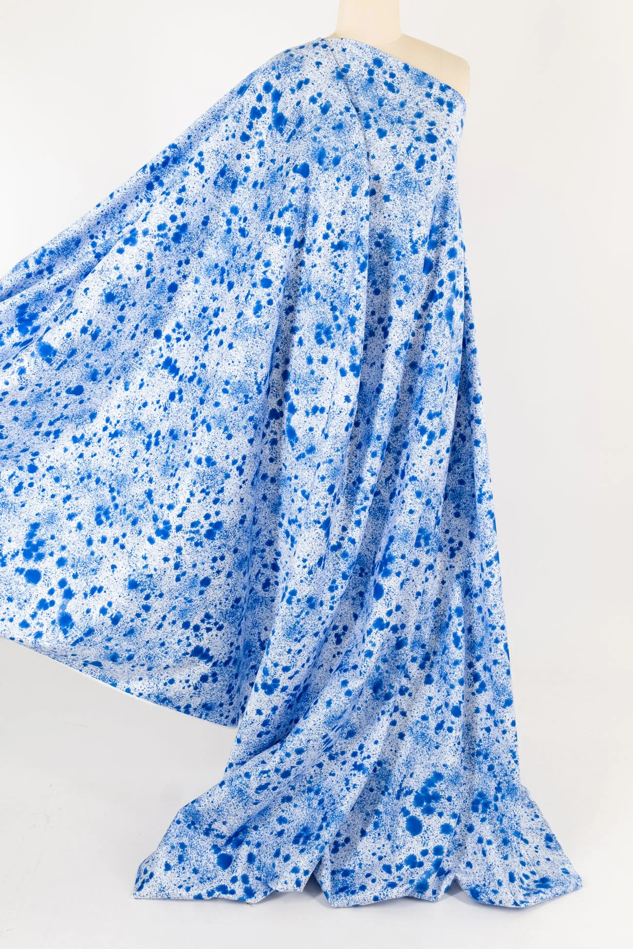 Cobalt Spatter Italian Cotton Woven