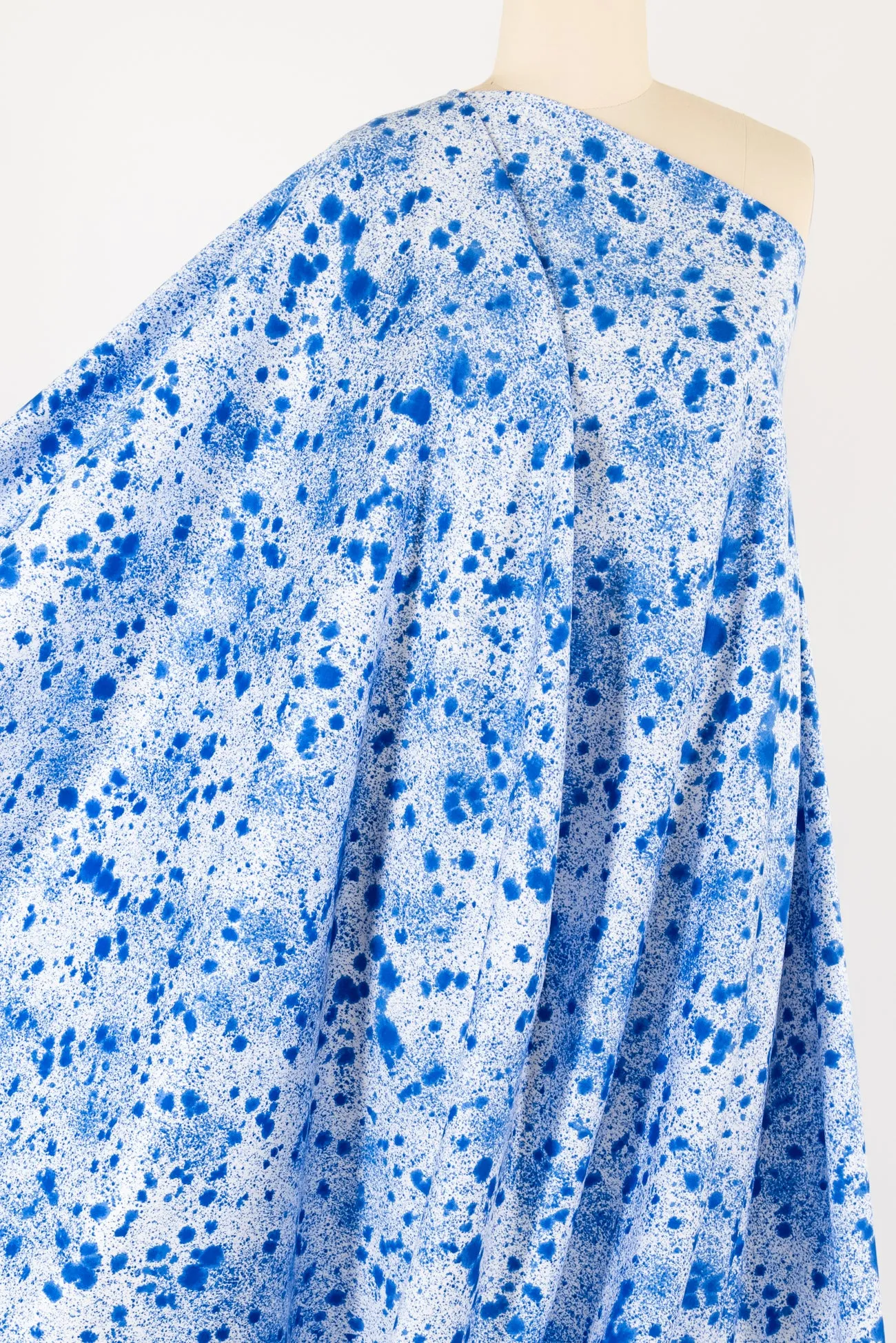 Cobalt Spatter Italian Cotton Woven