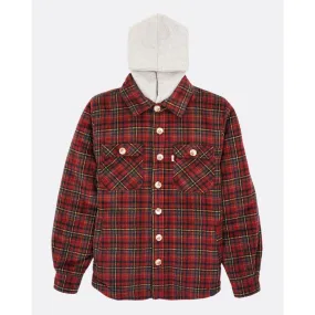 Colours And Sons Check Shacket Overshirt Teddy Fur 9423-673