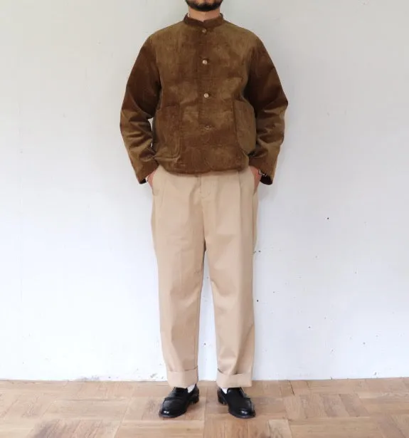 Cotton Gabardine Pilot Slacks in Beige