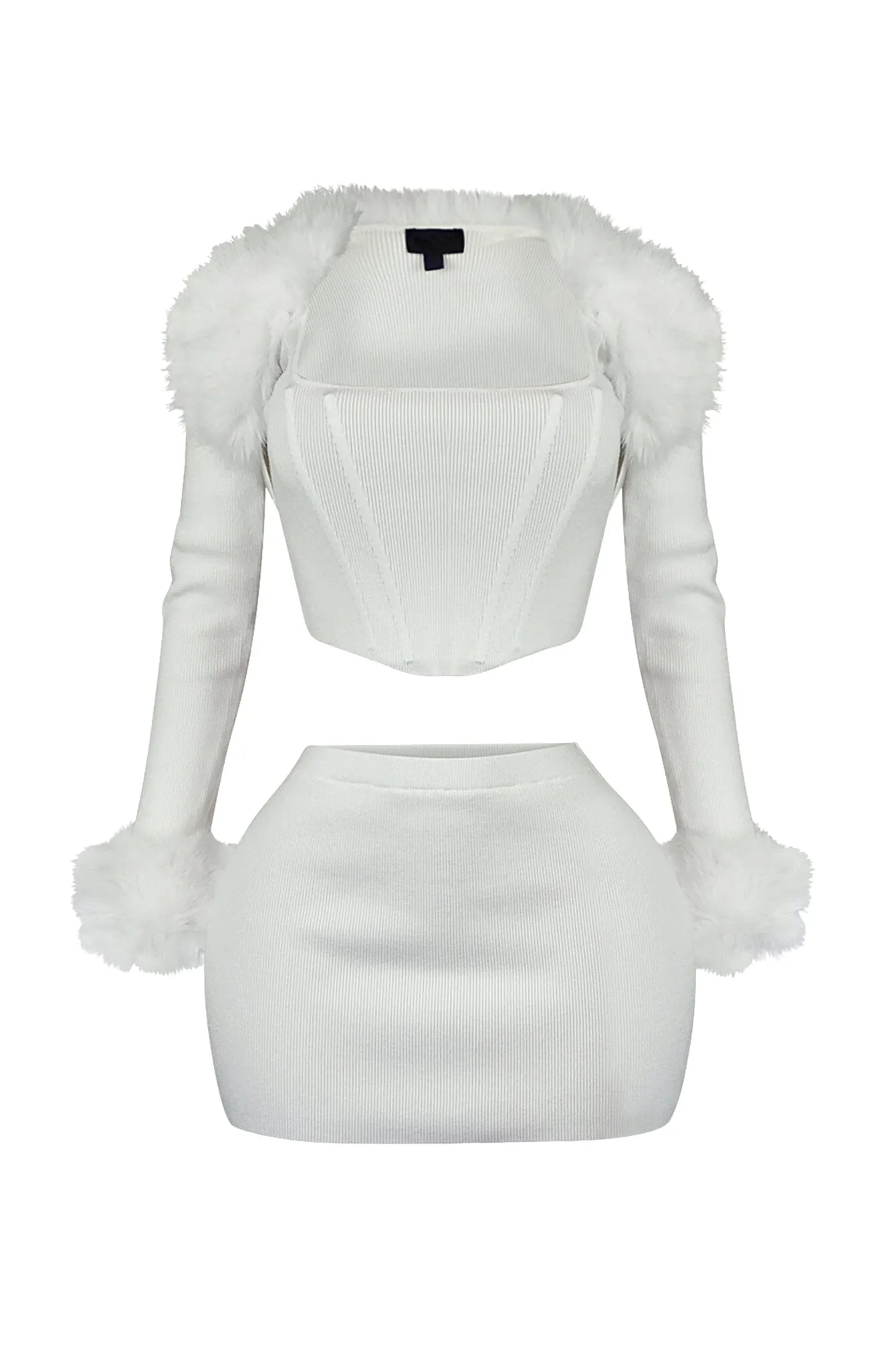 Dakota Fur Trim Knit 3 Piece SET