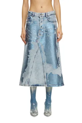 De-Pago Mid Skirt | Blue Foil