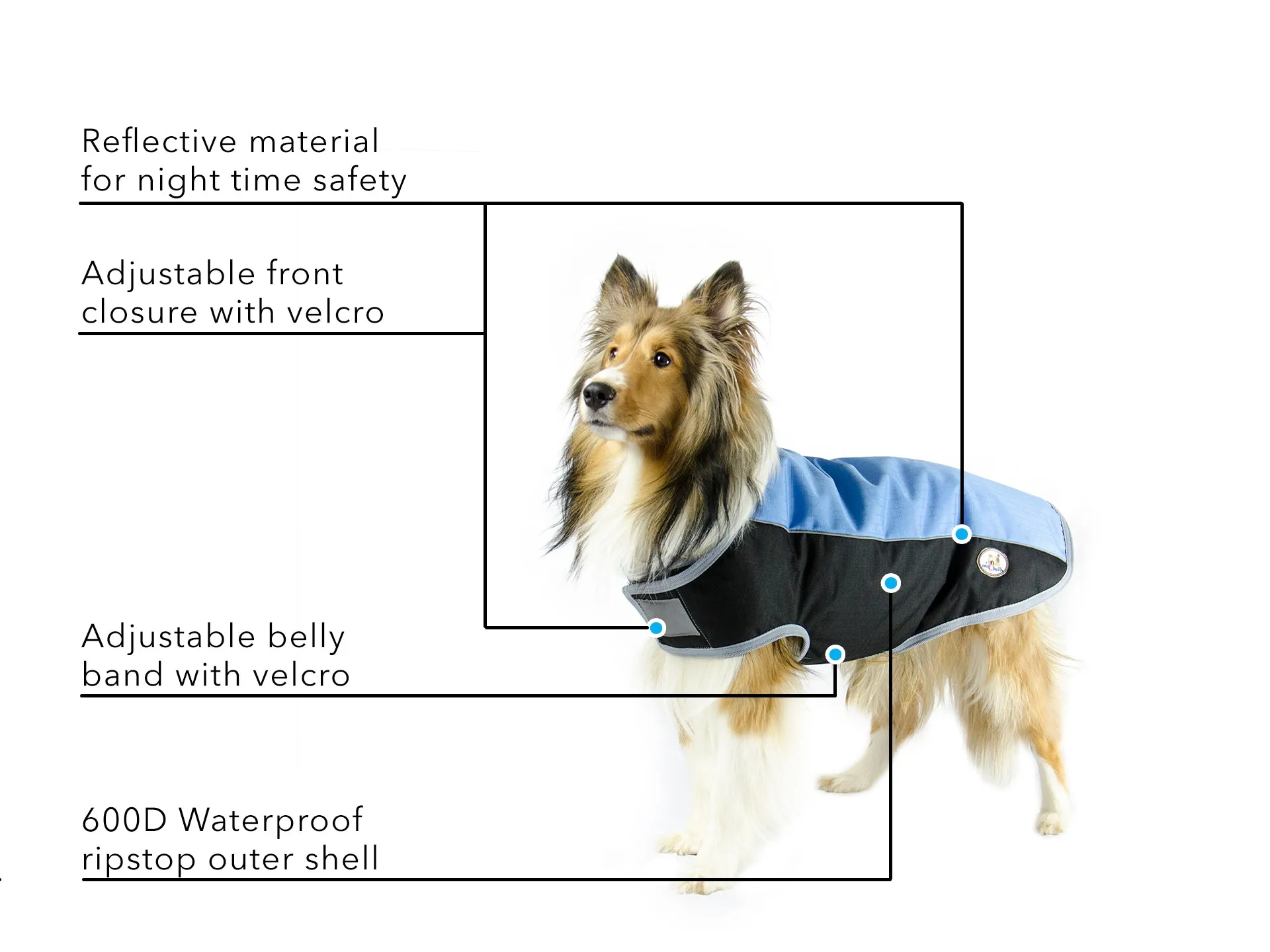 Derby Originals Comfort Fit Classic 600D Winter Dog Coat 1 Year Warranty 150g Insulation