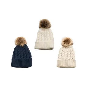 Emma Pom Pom Knitted Hat - Womens