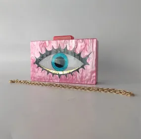 Evil Eye Rose Clutch