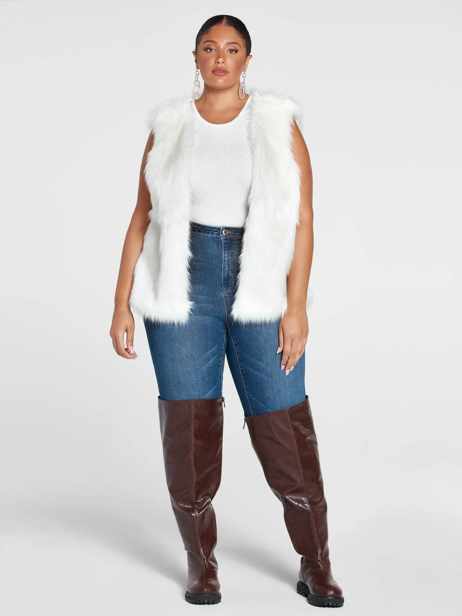 Fashion To Figure - Paige Faux Fur Lined Anorak Coat