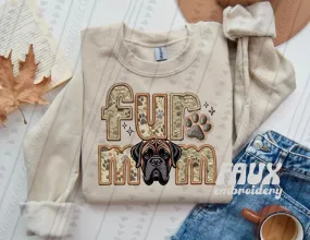 Fur Mom Mastiff Dog Sweatshirt  - Natural Stone