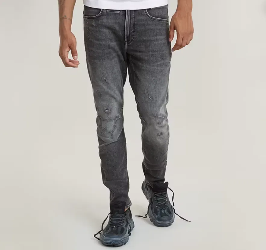 G-Star Raw  D-STAQ 3D  SLIM Men’s -FADED ODYSSEY GREY DESTROYED