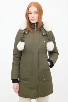 Khaki Green Down & Fur Trim Stirling Parka