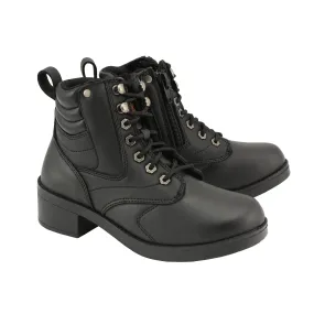 Kids Lace to Toe Side Zipper Entry Biker Boot