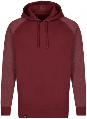 MMT 0611 ― Bi-Color No Pocket Hoodie Sweatshirt - Burgund / Rot Melange