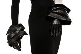 Molly 2 - Women's Silk Lined Leather Gloves with Tiered Cuff