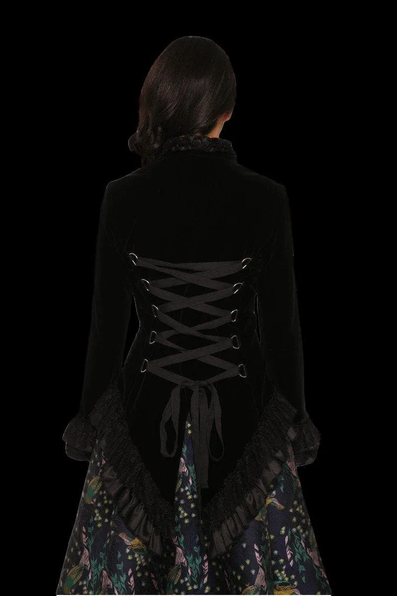 "Gothic Vampiress Jacket in Black Velvet" HD Hollywood Costume