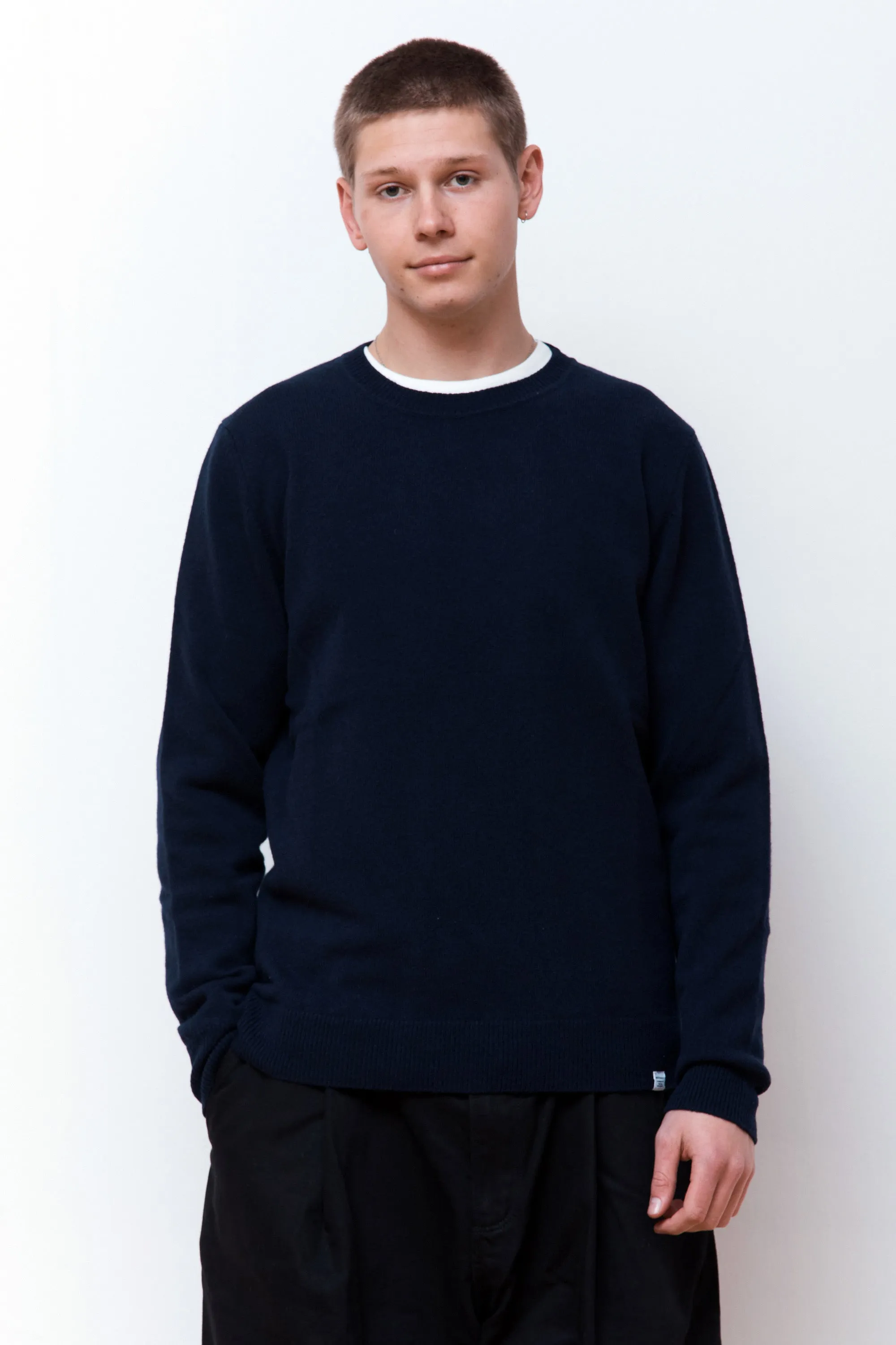 Sigfred Lambswool Dark Navy