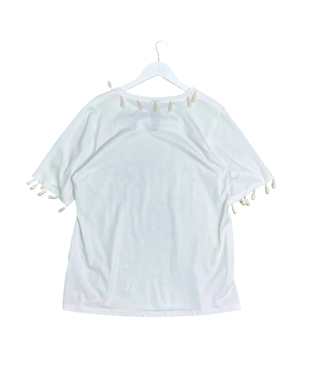 Size L - Romance Was Born White Pearl Drops T-shirt