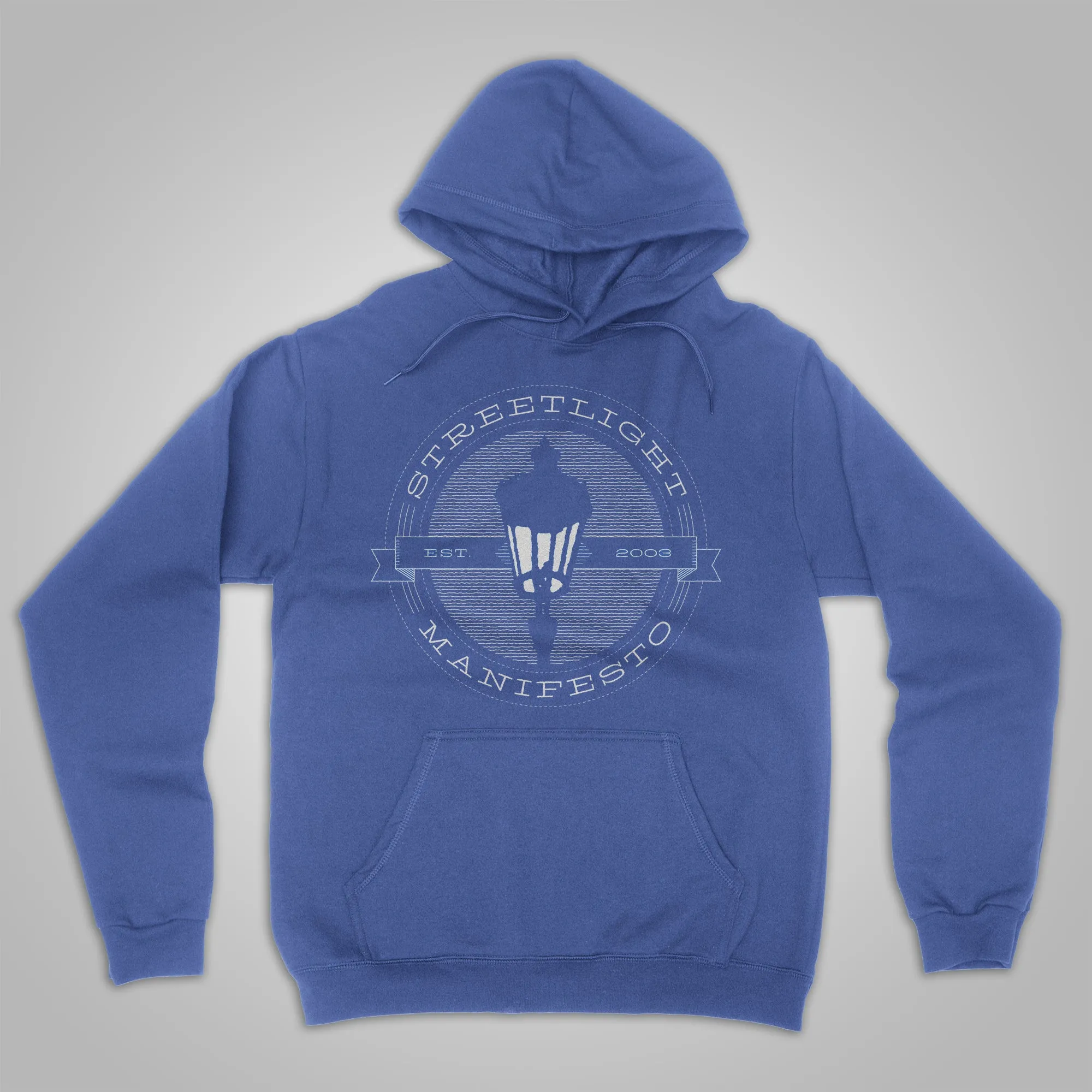 Streetlight Manifesto "Thinline" Pullover Hoodie (Blue) *Size XS & L Only*