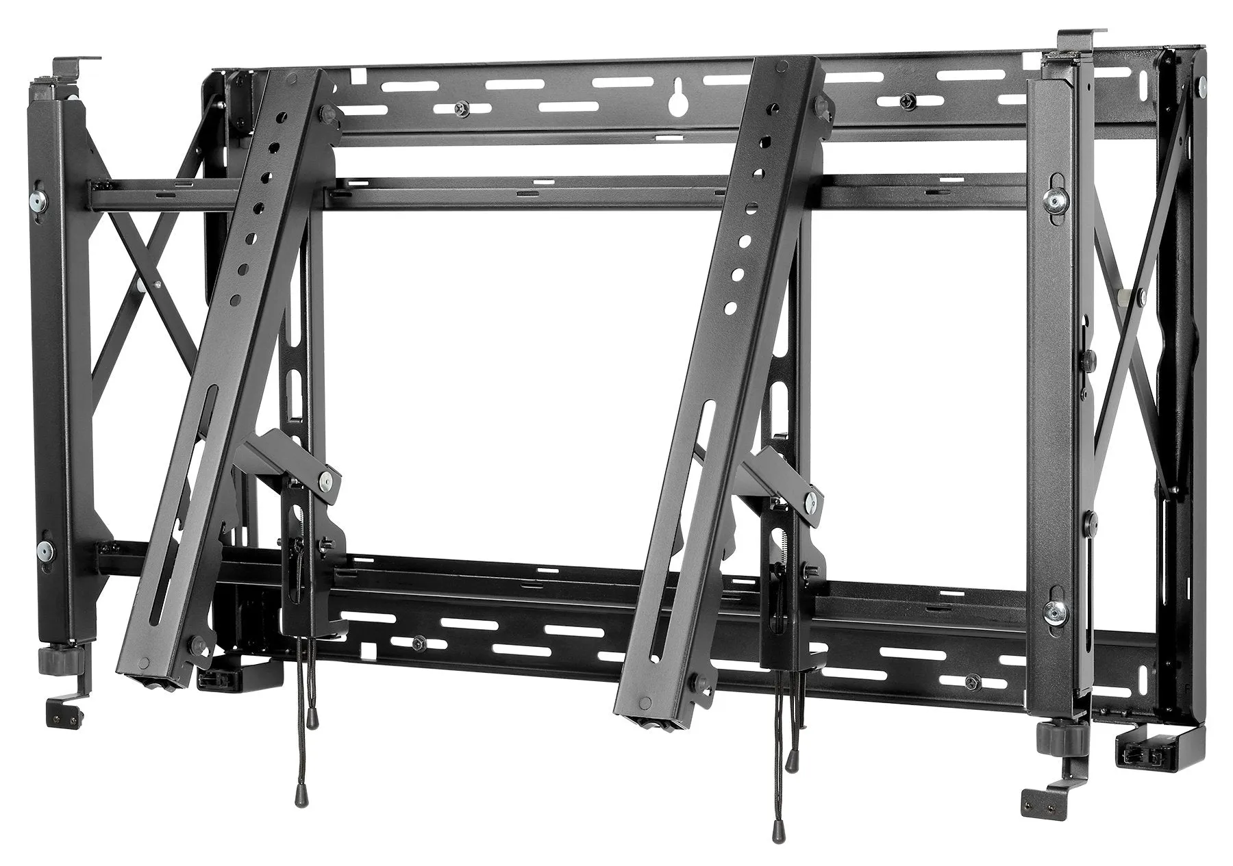 Supports pour mur vidéo au service complet – Ouverture rapide Push/Pull – Paysage Pour les écrans de 46" à 65"