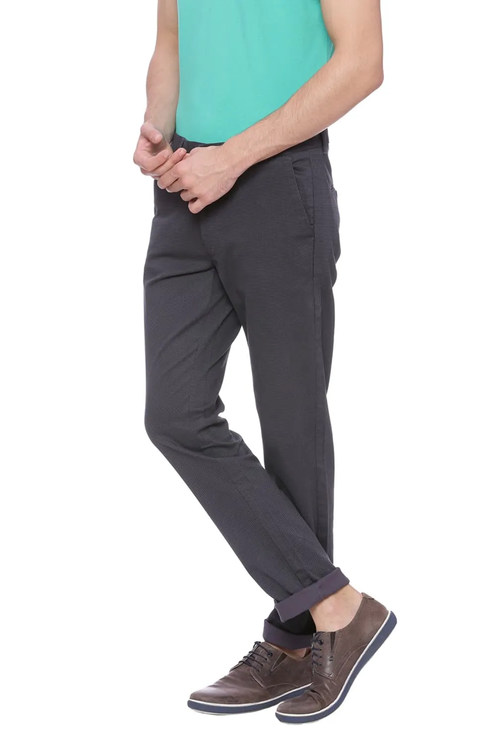 Tapered Fit Printed Stretch Trouser