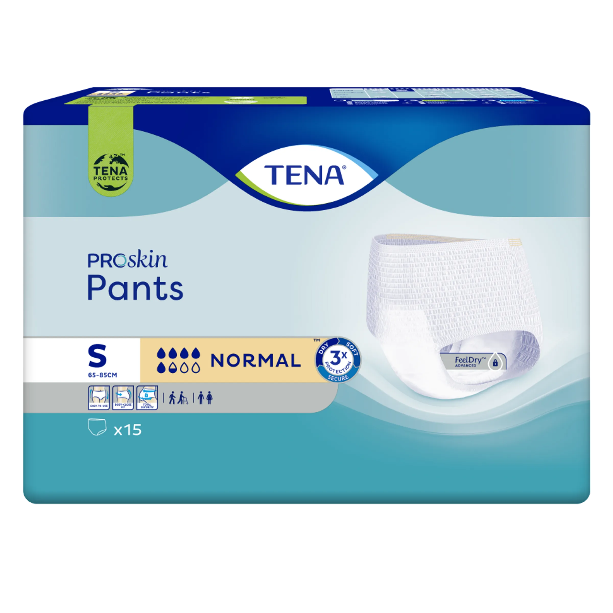 Tena Proskin Pants Normal Small 15 - Drievoudige huidbescherming & FeelDry technologie