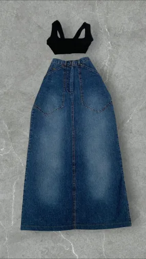 THE MIDI DENIM SKIRT - UK 6