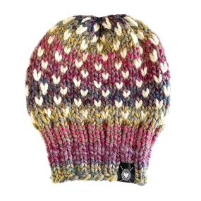 Tiny Hearts Slouchy Beanie in Astroland