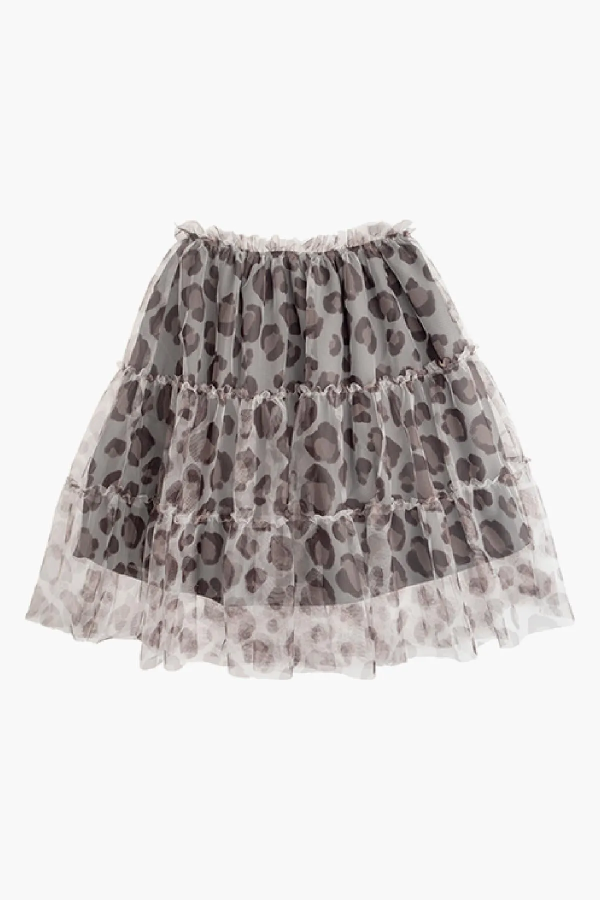 Tocoto Vintage Tulle Animal Print Midi Girls Skirt (Size 14 left)