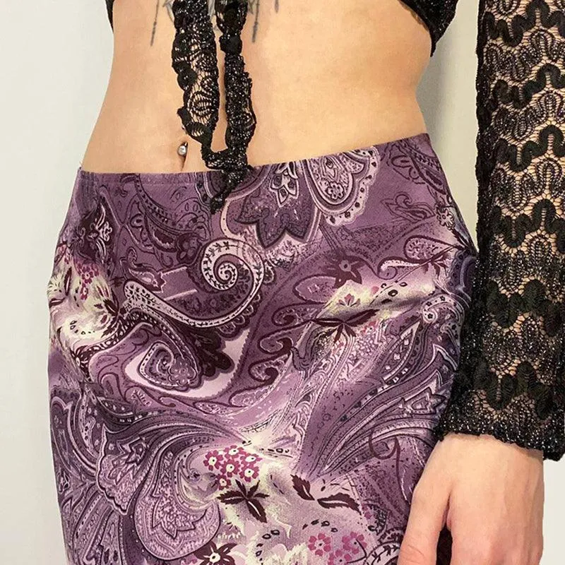 Vintage Paisley Midi Skirt