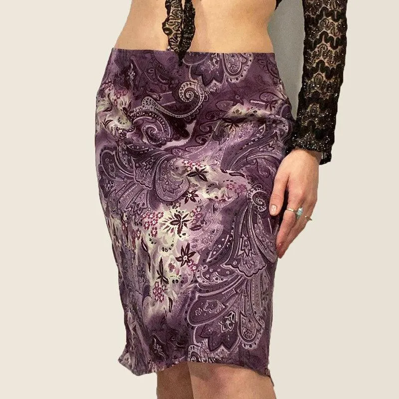 Vintage Paisley Midi Skirt