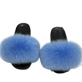 Women Indoor/Outdoor Faux Fur Fluffy Comfortable  Flip Flops