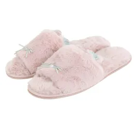 Womens Sliders Kitty Cat Faux Fur Slippers Non-Slip