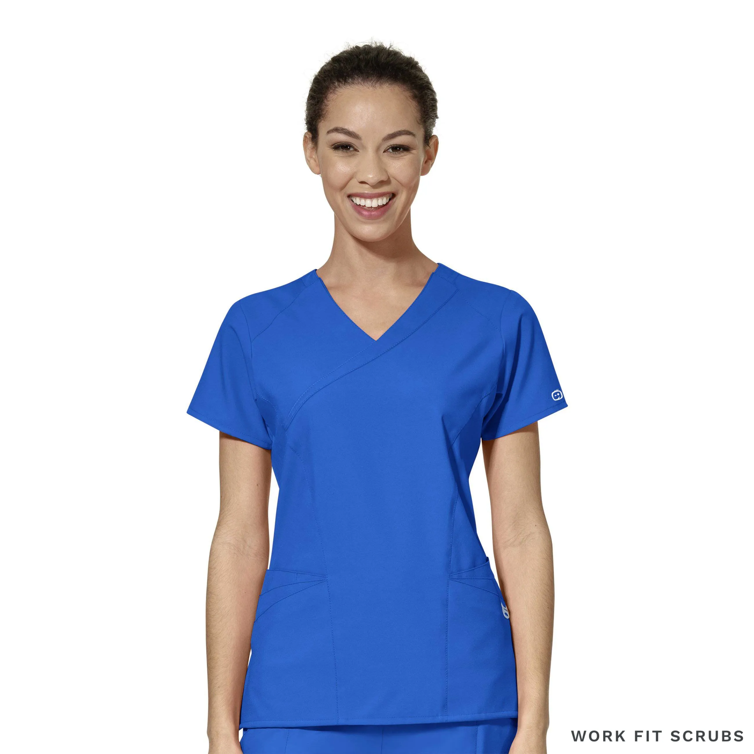 WonderWink - Women's Mock Wrap Solid Scrub Top- W6455